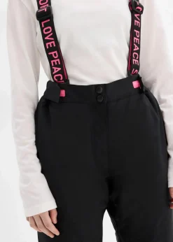 bonprix Mädchen 9-16 Jahre·Jacken & Outdoor|Mädchen 9-16 Jahre·Hosen & Leggings|wasserdichte Skihose mit abnehmbaren Trägern schwarz