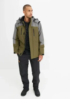 wasserdichte Winter-Funktionsjacke mit abnehmbarer Kapuze|bonprix Outlet