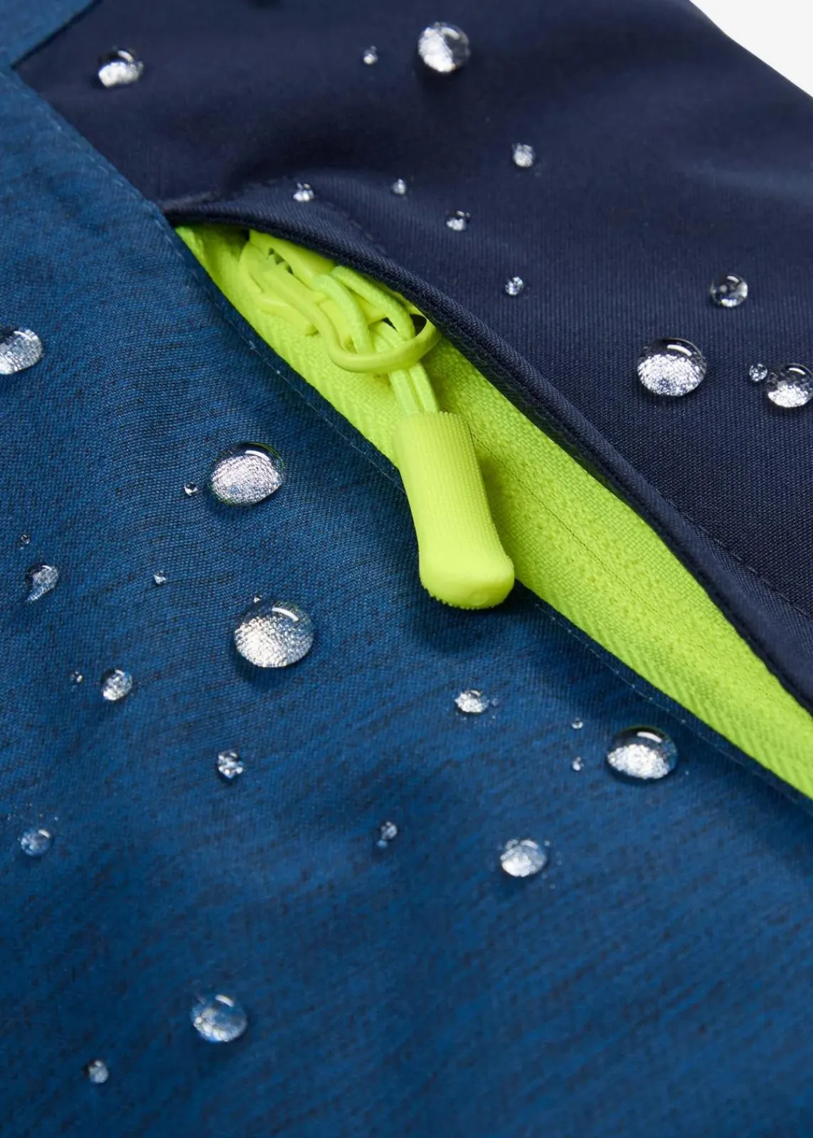 bonprix Große Größen|Outdoorbekleidung|wasserdichte Winter-Funktionsjacke blau/dunkelblau/gelb meliert