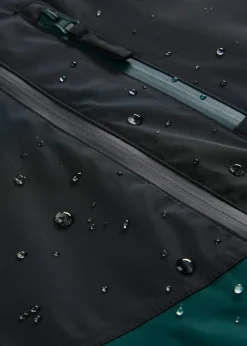 bonprix Jungen 2-8 Jahre·Nachhaltigere Materialien|Jungen 9-16 Jahre·Jacken & Outdoor|wasserdichte Winterjacke im Colourblocking mit Kapuze tiefgrün/schwarz