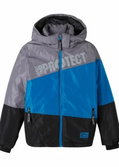 wasserdichte Winterjacke im Colourblocking mit Kapuze|bonprix