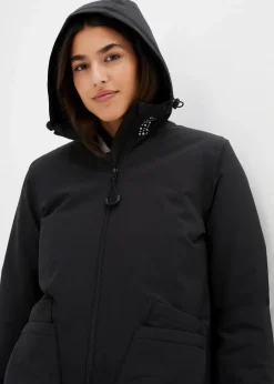 bonprix Bekleidung·Hosen|Jacken & Mäntel|wasserdichter Funktions-Mantel schwarz