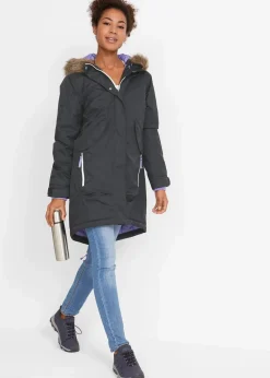 bonprix Bekleidung·Hosen|Jacken & Mäntel|Wasserdichter Funktionsmantel schwarz