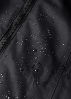 bonprix Bekleidung·Hosen|Jacken & Mäntel|wasserdichter Funktions-Outdoor-Übergangsmantel mit Kapuze, 2 in 1-Optik schwarz