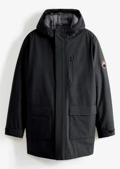 bonprix Große Größen|Outdoorbekleidung|wasserdichter Funktionsparka mit Steppfutter schwarz