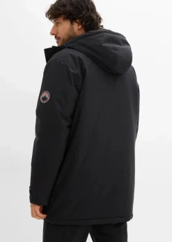 bonprix Große Größen|Outdoorbekleidung|wasserdichter Funktionsparka mit Steppfutter schwarz