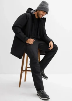 bonprix Große Größen|Outdoorbekleidung|wasserdichter Funktionsparka mit Steppfutter schwarz