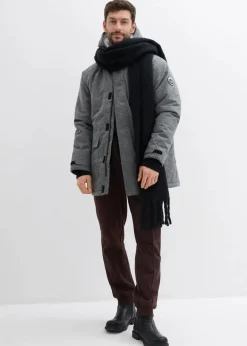 bonprix Große Größen|Outdoorbekleidung|wasserdichter Funktions-Parka mit Kuschel-Fleece-Futter grau meliert