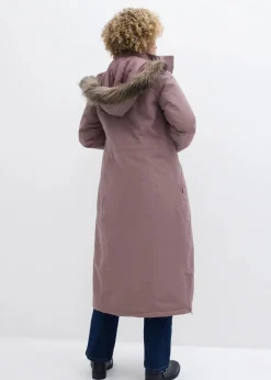 wasserdichter Outdoor-Mantel mit Fellimitat|bonprix