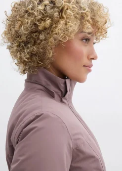 wasserdichter Outdoor-Mantel mit Fellimitat|bonprix