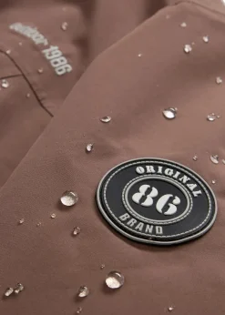 wasserdichter Outdoor-Mantel mit Fellimitat|bonprix