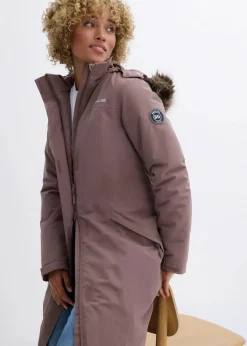 wasserdichter Outdoor-Mantel mit Fellimitat|bonprix