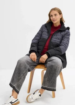 bonprix Bekleidung·Blazer|Umstandsmode|Wattierte 3-in-1 Umstandsjacke und Tragejacke schwarz/grau