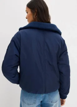 Wattierte Jacke mit Strickbündchen|bonprix Online