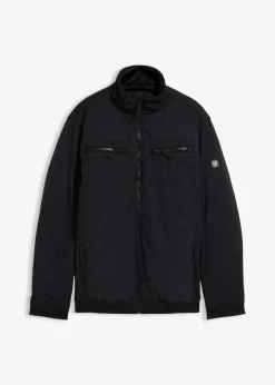 bonprix Jacken & Mäntel|Outdoorbekleidung|wattierte Softshelljacke in Blousonform schwarz