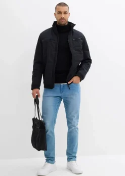 bonprix Jacken & Mäntel|Outdoorbekleidung|wattierte Softshelljacke in Blousonform schwarz