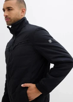 bonprix Jacken & Mäntel|Outdoorbekleidung|wattierte Softshelljacke in Blousonform schwarz