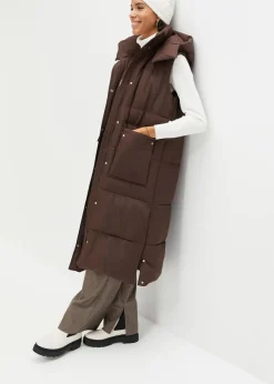 Wattierte Steppweste mit abnehmbarer Kapuze|bonprix Outlet