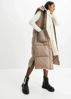 Wattierte Steppweste mit abnehmbarer Kapuze|bonprix Online