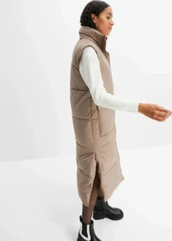 Wattierte Steppweste mit abnehmbarer Kapuze|bonprix Online