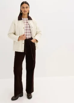 bonprix Bekleidung·Hosen|Jacken & Mäntel|Wattierte Twill-Jacke naturbeige