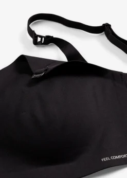 bonprix Seamless|Still- & Umstandswäsche|Wattierter Feel Comfort Lasercut Still-BH ohne Bügel schwarz