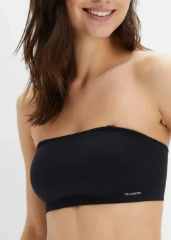 Wattierter Feel Comfort Seamless Bandeau-BH mit abnehmbaren Trägern|bonprix Sale