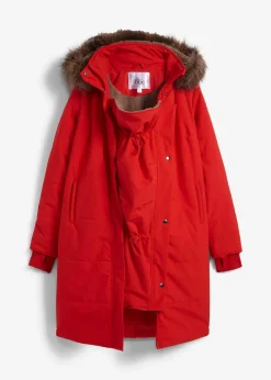 bonprix Bekleidung·Blazer|Umstandsmode|Wattierter 3-in-1 Umstands- und Tragemantel erdbeere/braun