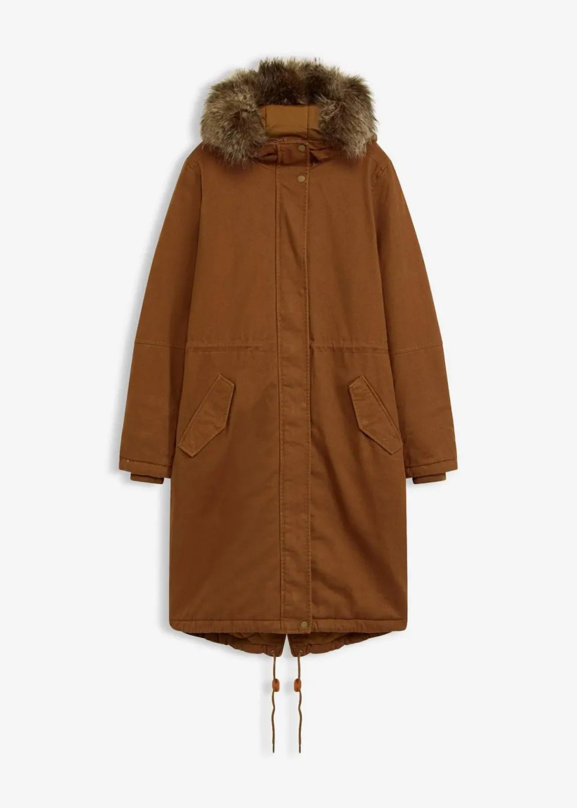 bonprix Bekleidung·Hosen|Jacken & Mäntel|Wattierter Long-Parka cognac braun