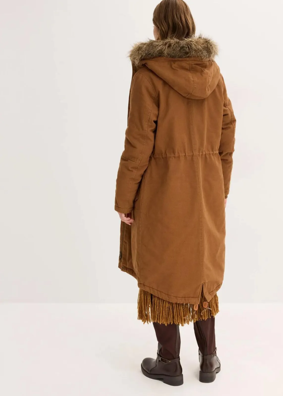 bonprix Bekleidung·Hosen|Jacken & Mäntel|Wattierter Long-Parka cognac braun