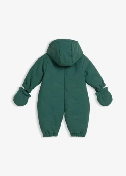 Wattierter Overall mit abknöpfbaren Handschuhen|bonprix New