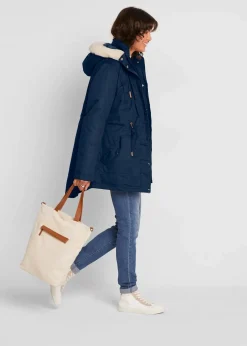 Wattierter Parka mit Fellimitat-Besatz|bonprix Discount