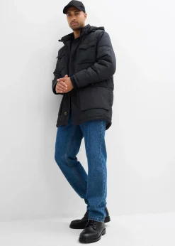 wattierter Stepp-Parka mit aufgesetzten Taschen und abnehmbarer Kapuze|bonprix Best