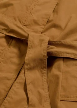 Wattierter Trenchcoat mit abnehmbaren Fellkragen|bonprix Online