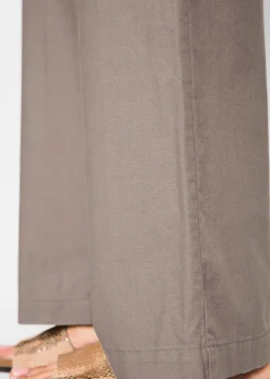 bonprix Hosen|Bekleidung·Kleider|Webhose aus Leinen-Baumwoll-Mix taupe