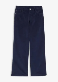 bonprix Mädchen 9-16 Jahre·Hosen & Leggings|Mädchen 2-8 Jahre·Nachhaltigere Materialien|weiche Cordhose aus recyclingfähigem Bio-Baumwollstretch dunkelblau