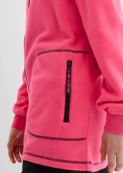 bonprix Mädchen 9-16 Jahre·Sweat & Strick|Mädchen 9-16 Jahre·Jacken & Outdoor|weiche Fleecejacke mit praktischen Reißverschlusstaschen neonpink/schwarz