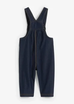 bonprix Hosen & Leggings|Weiche Sweat-Latzhose aus Baumwollmischung mit Holzknöpfen blau denim