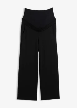 Weiche Umstandshose aus bequemen Punto di Roma, weites Bein|bonprix Hot
