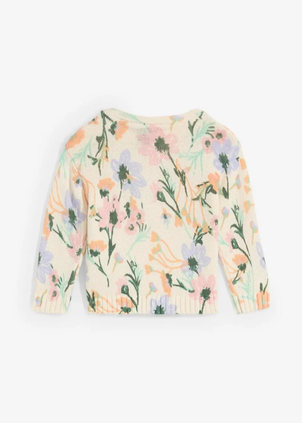 Weicher Baby-Pullover mit Blumenmotiv|bonprix Clearance