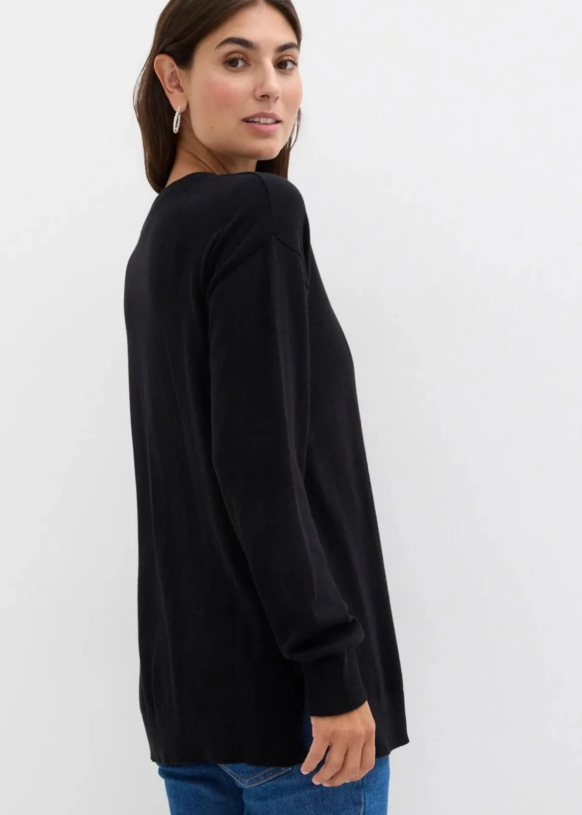 Weicher Umstandspullover mit Stillschlitzen aus Bio-Baumwolle|bonprix Outlet