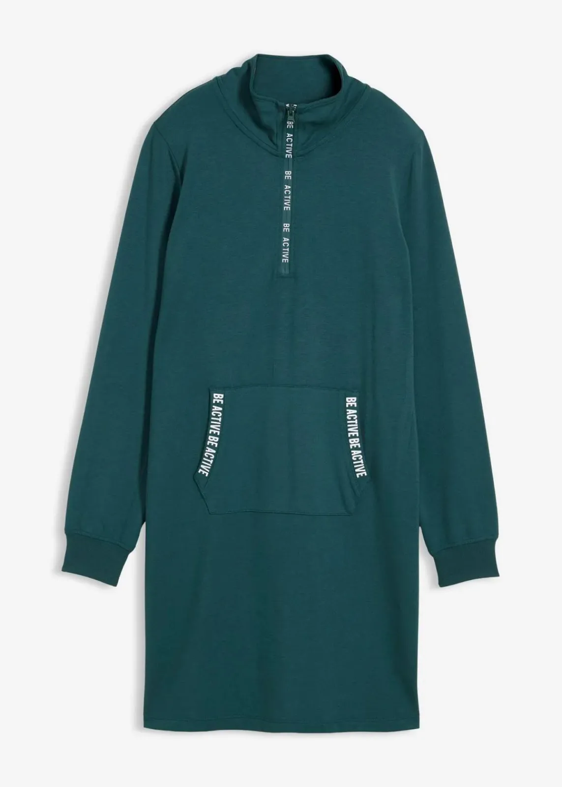 bonprix Kleider|Sweat|Weiches Sweatkleid petrolgrün
