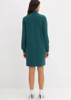 bonprix Kleider|Sweat|Weiches Sweatkleid petrolgrün
