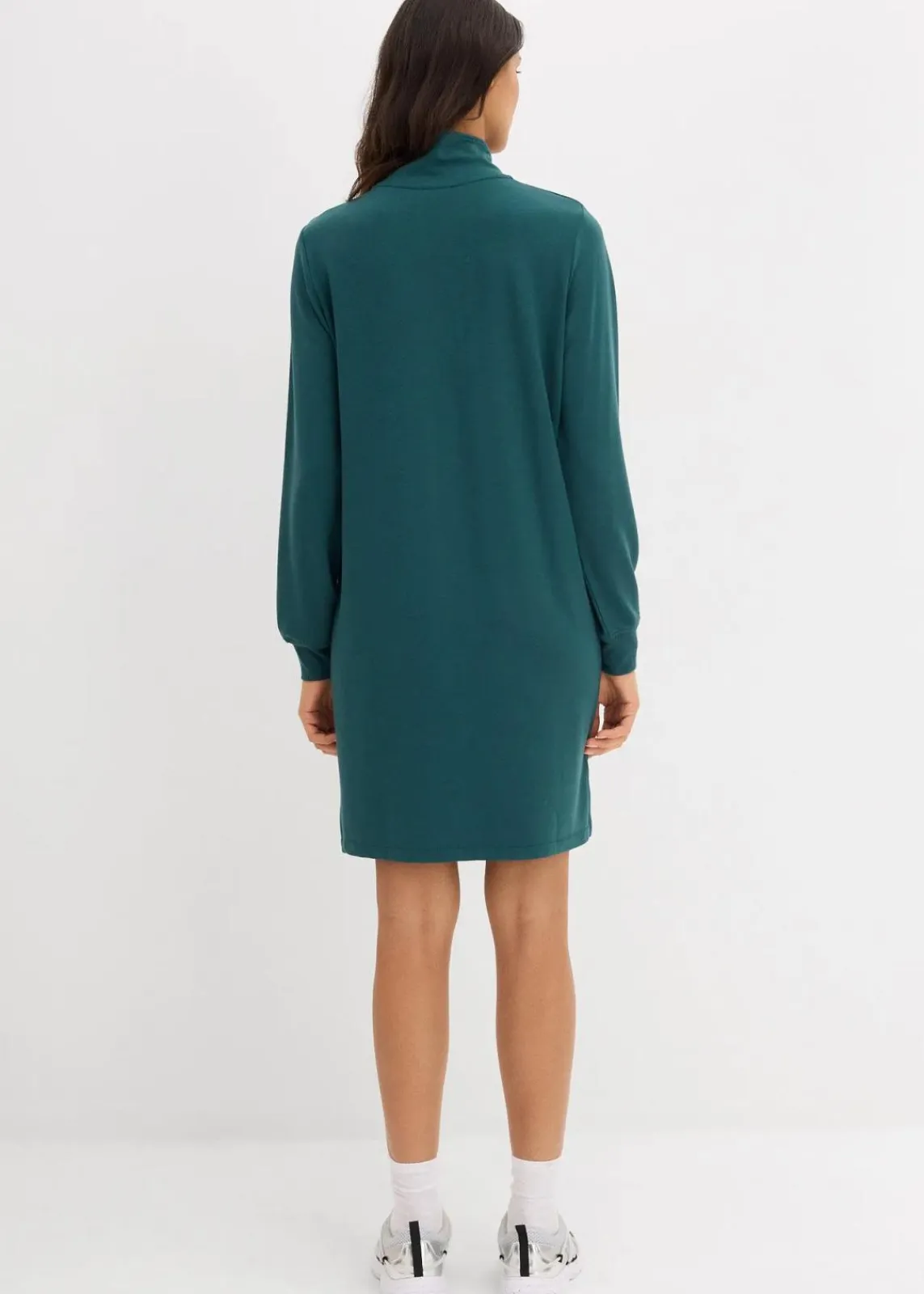 bonprix Kleider|Sweat|Weiches Sweatkleid petrolgrün