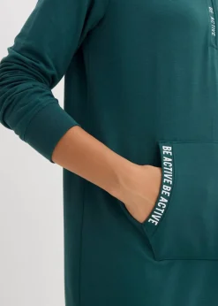 bonprix Kleider|Sweat|Weiches Sweatkleid petrolgrün