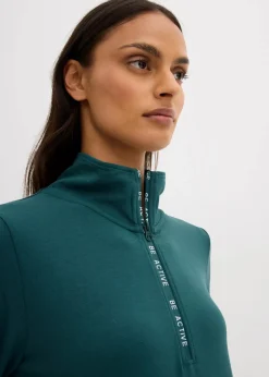bonprix Kleider|Sweat|Weiches Sweatkleid petrolgrün