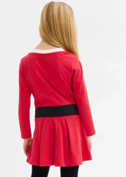 bonprix Mädchen 2-8 Jahre·Nachhaltigere Materialien|Mädchen 9-16 Jahre·Nachhaltigere Materialien|Weihnachtliches Jerseykleid aus reiner Baumwolle rot