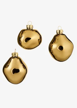 Weihnachtskugeln in organischen Formen (3er Pack)|bonprix Outlet