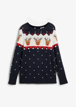bonprix Bekleidung·Umstandsmode|Bekleidung·Jeans|Weihnachtspullover dunkelblau