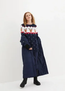 bonprix Bekleidung·Umstandsmode|Bekleidung·Jeans|Weihnachtspullover dunkelblau